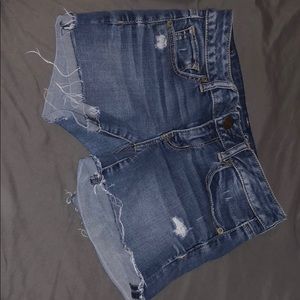 american eagle super stretch jean shorts